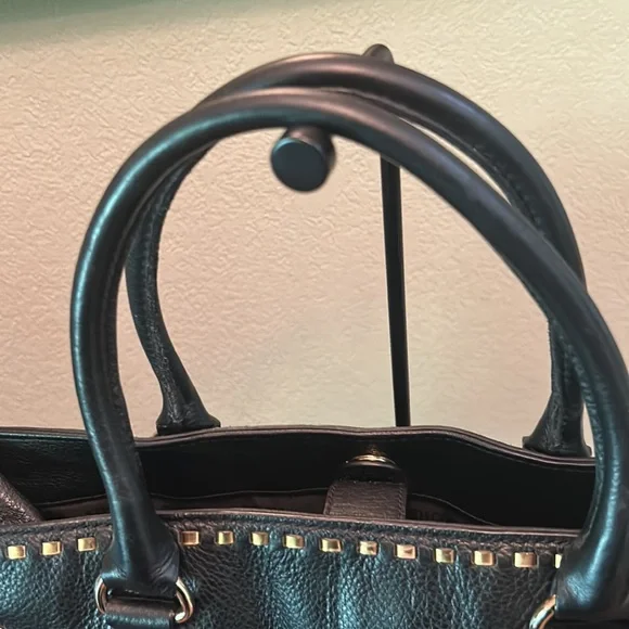 Michael Michael Kors Hamilton Whipstitched Black Pebbled Leather EW Tote - Picture 9 of 15